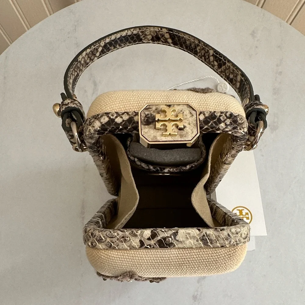 Tory Burch Jardin Canvas Minaudiere Clutch